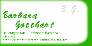 barbara gotthart business card